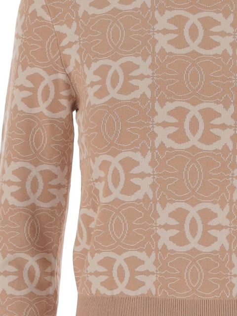 PINKO Love Birds-print crew-neck sweater