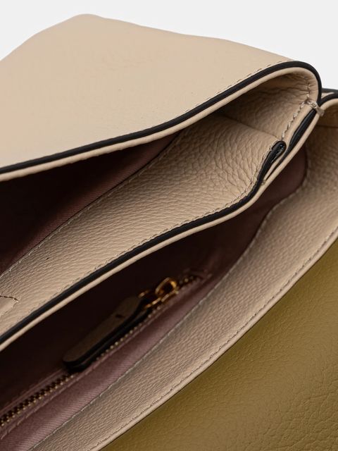 Coccinelle torebka skórzana BOHEME GRANA DOUBLE kolor beżowy E1.M50.12.01.01