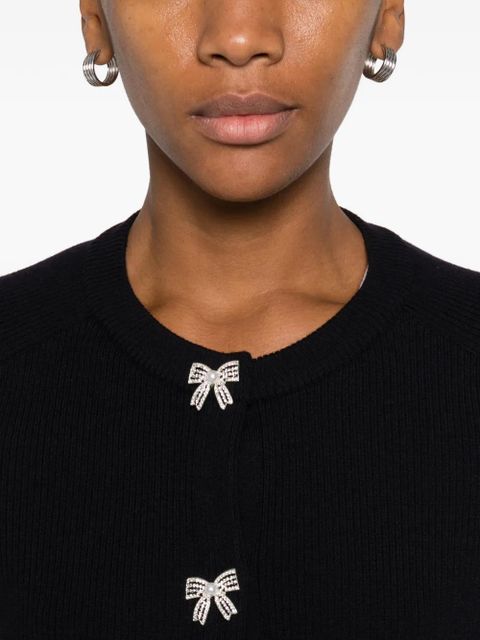 Maje bow-detail cardigan - Blue