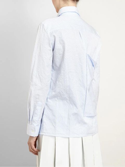 JW Anderson Crease Effect Striped Shirt - Blue