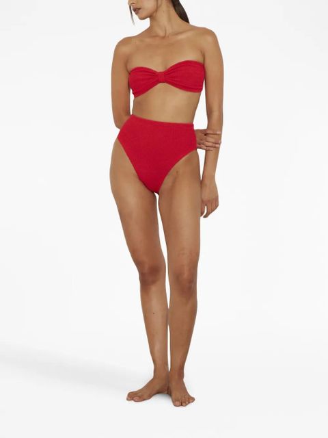 Hunza G Ruby stretch-design bikini set - Red