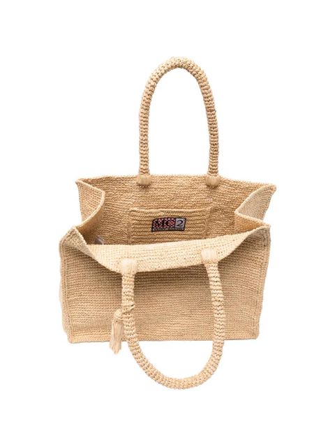 MC2 Saint Barth Vanity logo-embroidered tote-bag - Neutrals