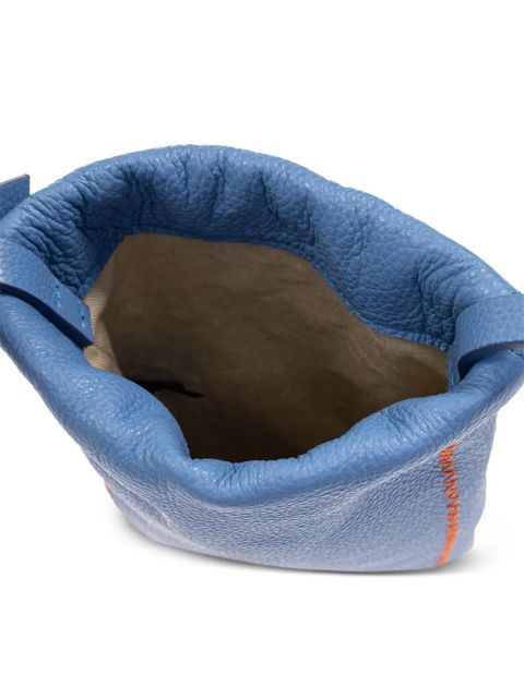 Marni drawstring leather crossbody bag - Blue