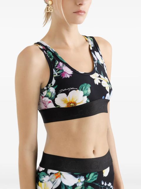 Dolce & Gabbana printed crop top - Black
