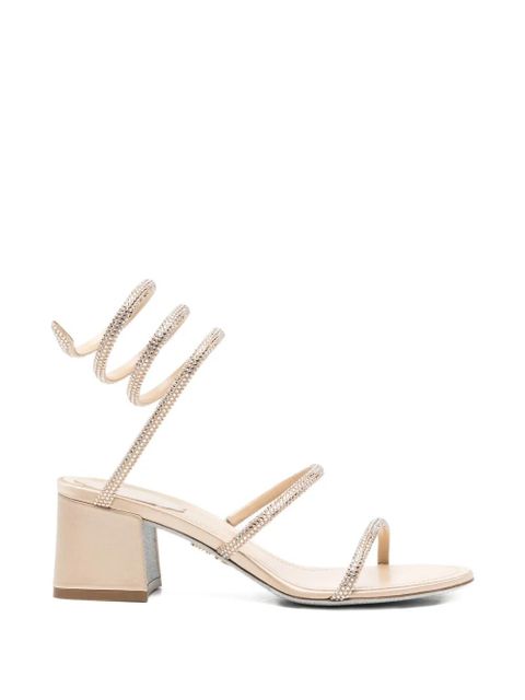 René Caovilla Cleo embellished spiral-strap sandals - Neutrals - zdjęcie produktu nr 1