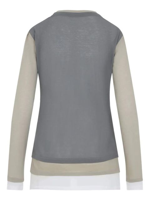 Miu Miu layered long-sleeve dress - Grey