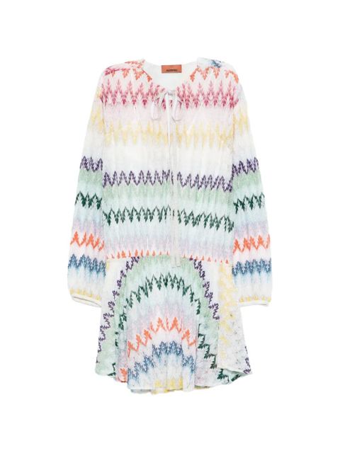 Missoni zigzag tie mini dress - White - zdjęcie produktu nr 1