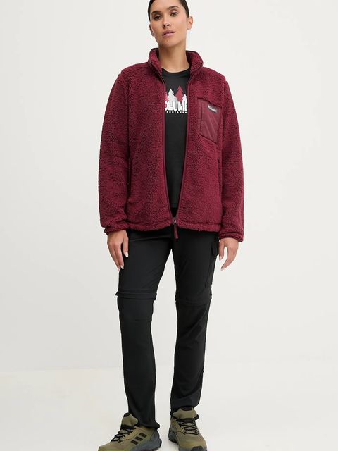 Columbia bluza sportowa West Bend kolor bordowy gładka 2099271 - zdjęcie produktu nr 2