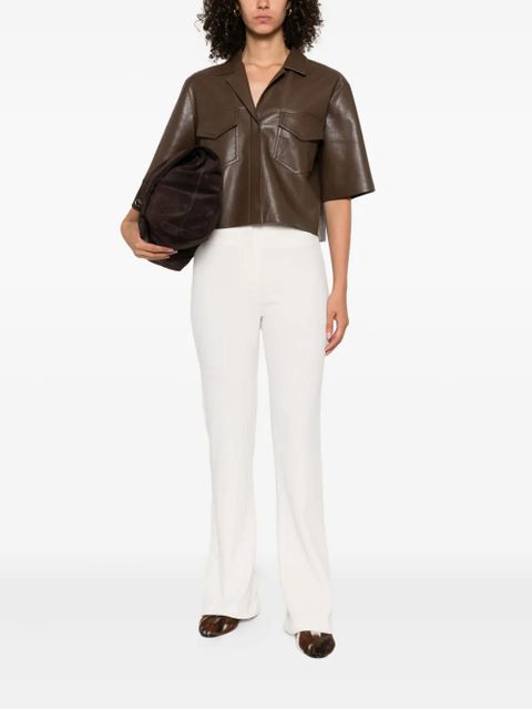 Nanushka Maisie patch-pocket shirt - Brown - zdjęcie produktu nr 2