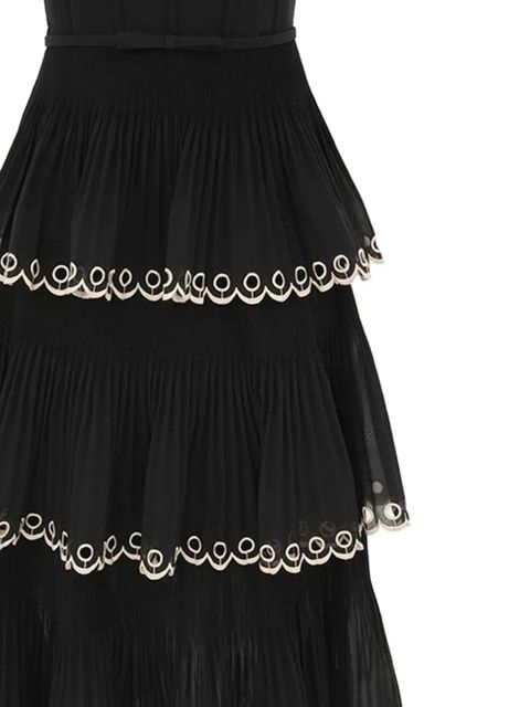 ZIMMERMANN embroidered-tiered midi dress - Black - zdjęcie produktu nr 2