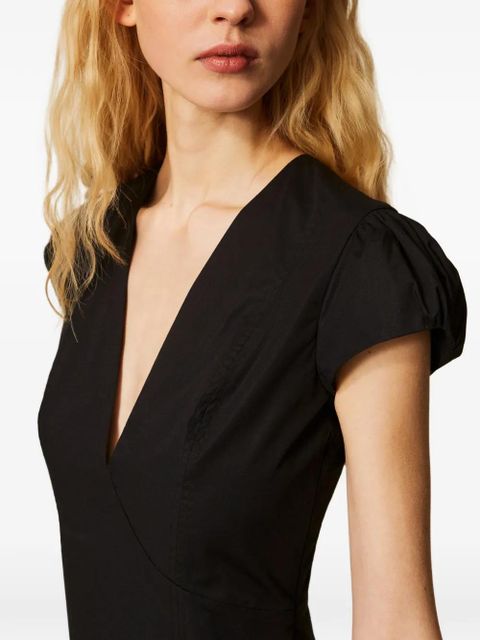 TWINSET V-neck open-back midi dress - Black