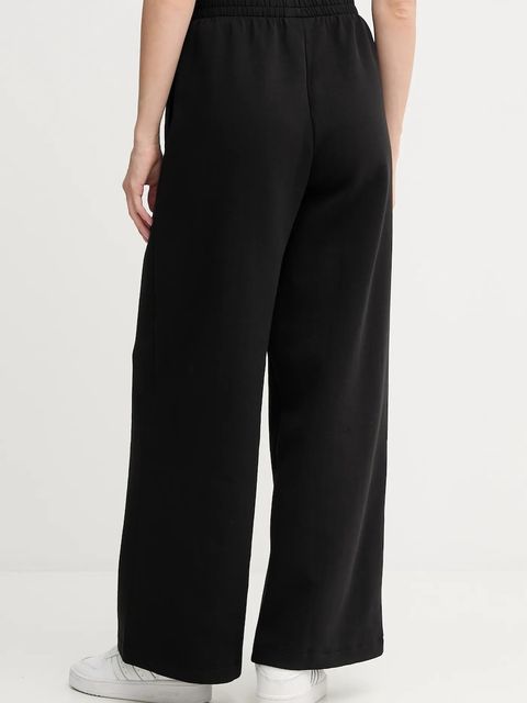 Lacoste spodnie dresowe kolor czarny gładkie