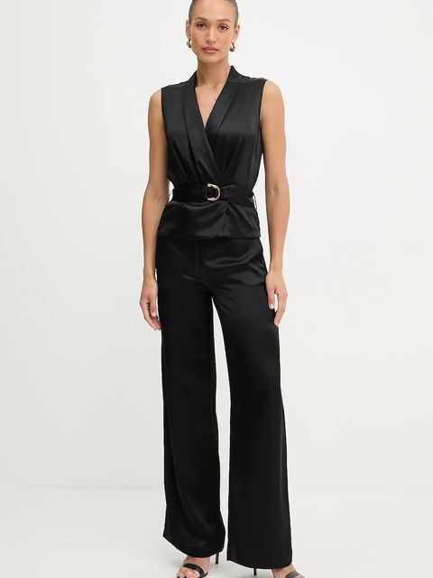 Marciano by Guess bluzka IVA damska kolor czarny gładka 5YGH15 7350A