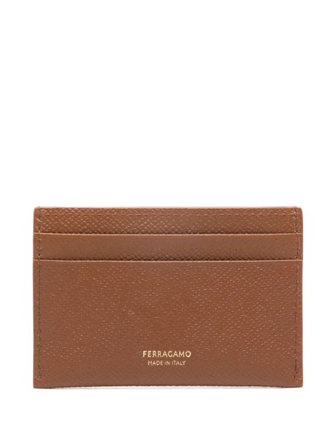Ferragamo logo-detail card holder - Brown