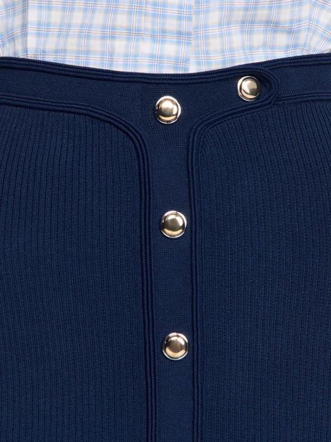 SANDRO press-stud-fastening short skirt - Blue