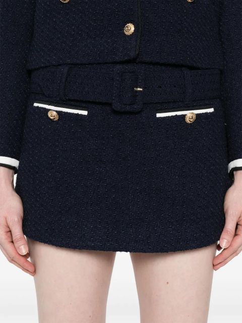 Self-Portrait tweed skorts - Blue