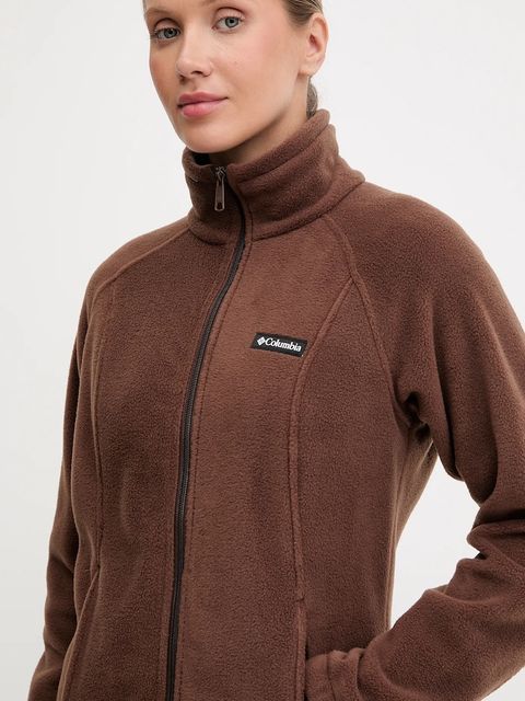 Columbia bluza sportowa Benton Springs kolor brązowy gładka 1372111