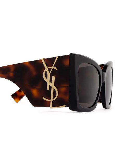 Saint Laurent Eyewear Blaze oversize-frame sunglasses - Black