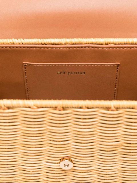 Self-Portrait mini Bow tote bag - Neutrals