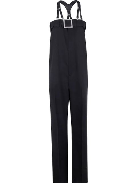 Jean Paul Gaultier leather-trimmed jumpsuit - Black - zdjęcie produktu nr 1