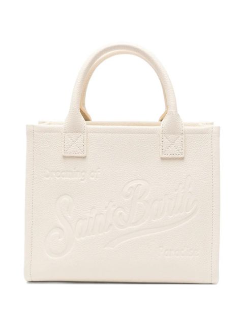 MC2 Saint Barth logo-embossed grained leather tote bag - White - zdjęcie produktu nr 1