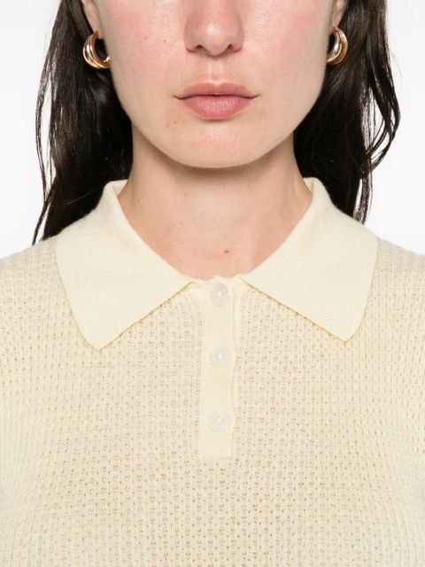 Guest In Residence shrunken-effect polo top - Yellow
