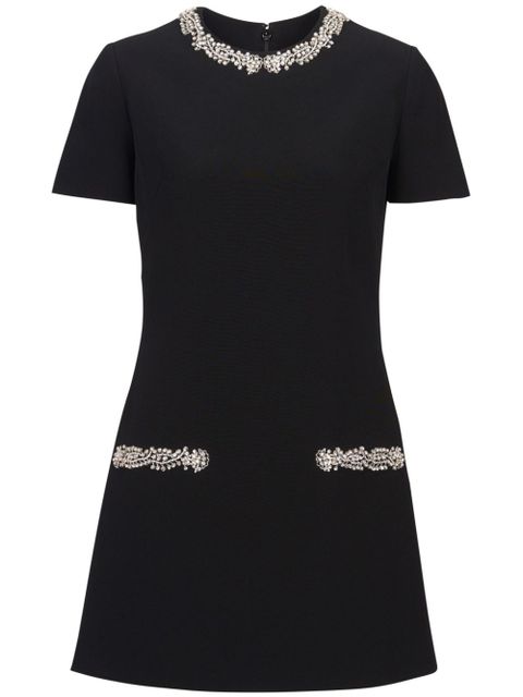 Balmain embroidered shift dress - Black