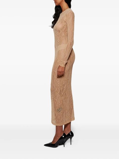WARDROBE.NYC long-sleeve midi dress - Neutrals