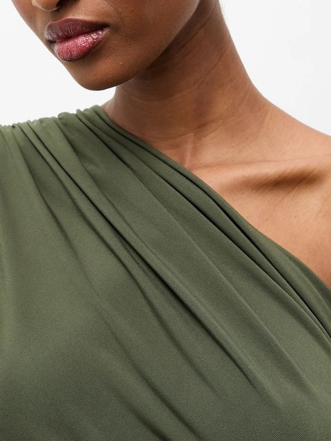 Answear.LAB sukienka kolor zielony maxi dopasowana