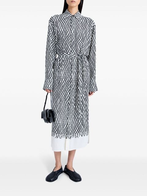 Proenza Schouler Bailey abstract-print midi dress - White