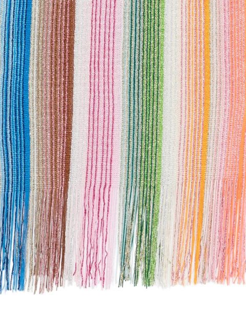 Missoni multicolour striped scarf - Blue