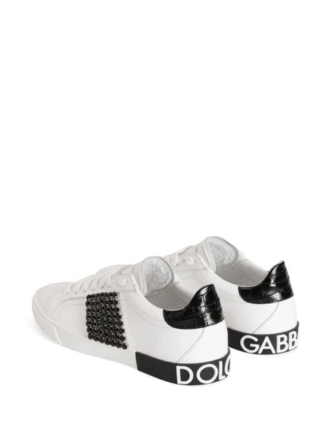 Dolce & Gabbana rhinestone-embellished sneakers - White