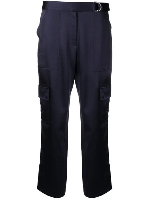 Simkhai tapered-leg satin trousers - Blue - zdjęcie produktu nr 1