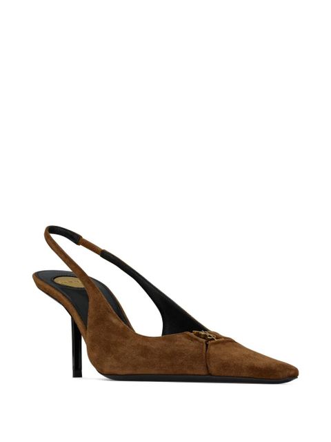 Saint Laurent Babylone slingback pumps - Brown - zdjęcie produktu nr 2
