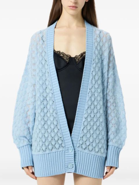 Blumarine textured button cardigan - Blue