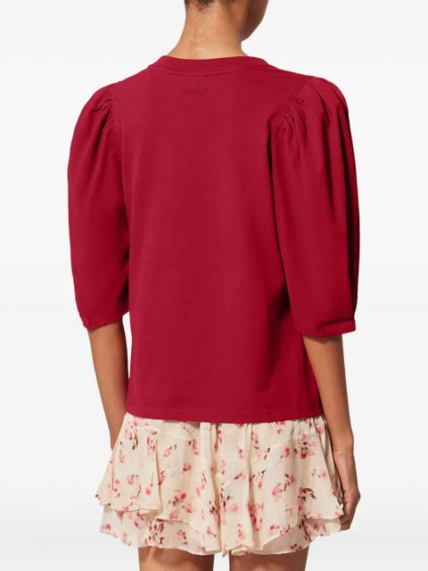 ISABEL MARANT Maeliss Tee puffed sleeve T-Shirt - Red