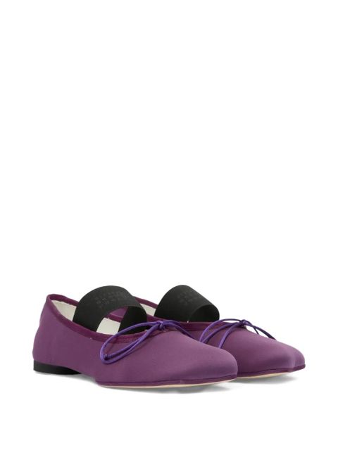 MM6 Maison Margiela Anatomic Numeric bow-detail ballet flats - Purple - zdjęcie produktu nr 2