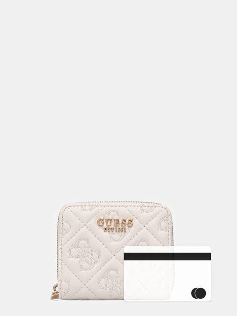 Guess portfel ADELASIA damski kolor beżowy SWQL96 58137