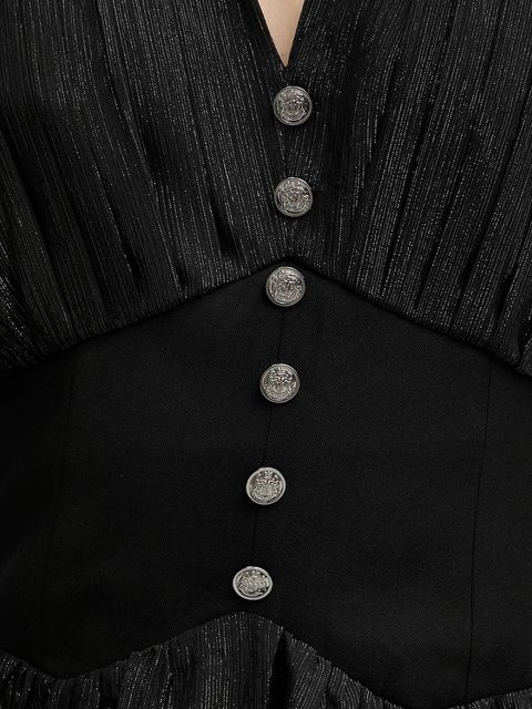 Morgan sukienka kolor czarny mini rozkloszowana ROPLAM