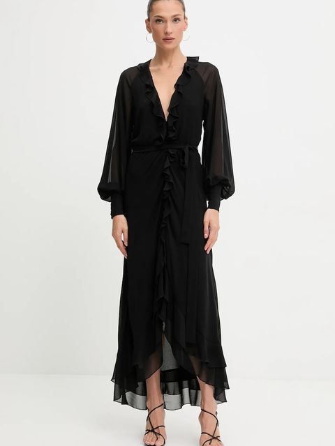 Bardot sukienka kolor czarny maxi rozkloszowana 59944DB - zdjęcie produktu nr 1