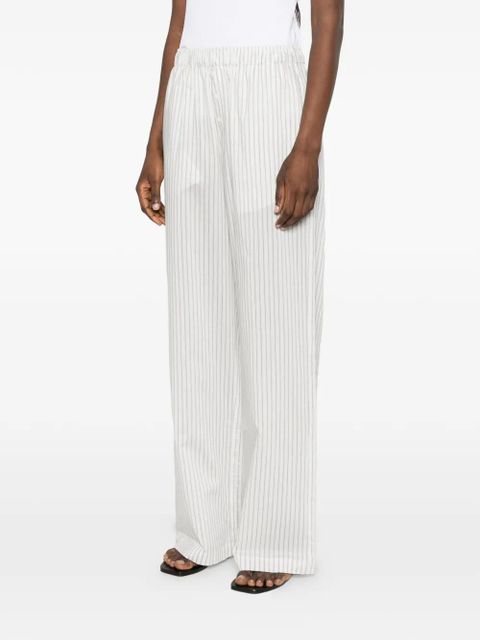 Róhe stripe-pattern trousers - White