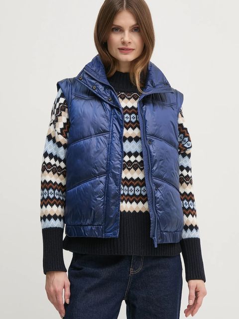 Pepe Jeans kurtka FLORA damska kolor granatowy zimowa PL402492