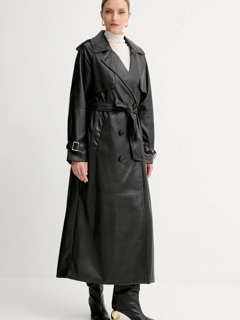 Fracomina płaszcz kolor czarny FR25WC7001P41101