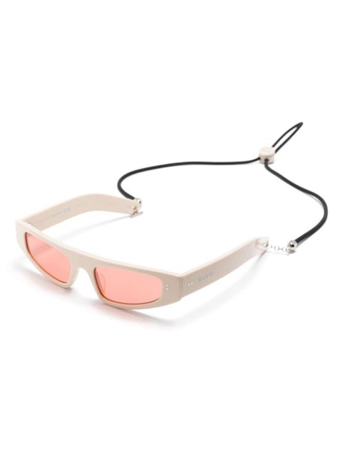 Gucci Eyewear narrow shield-frame sunglasses - White