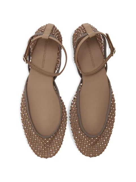 Christopher Esber ankle-strap embellished ballet flats - Neutrals