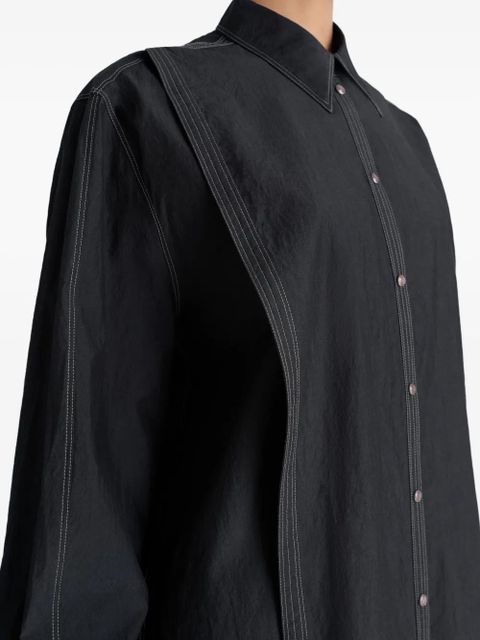 LEMAIRE asymmetrical-panel shirt dress - Grey