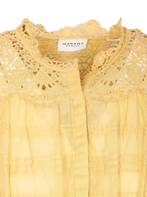 MARANT ÉTOILE Polly embroidered-detail blouse - Yellow - zdjęcie produktu nr 2