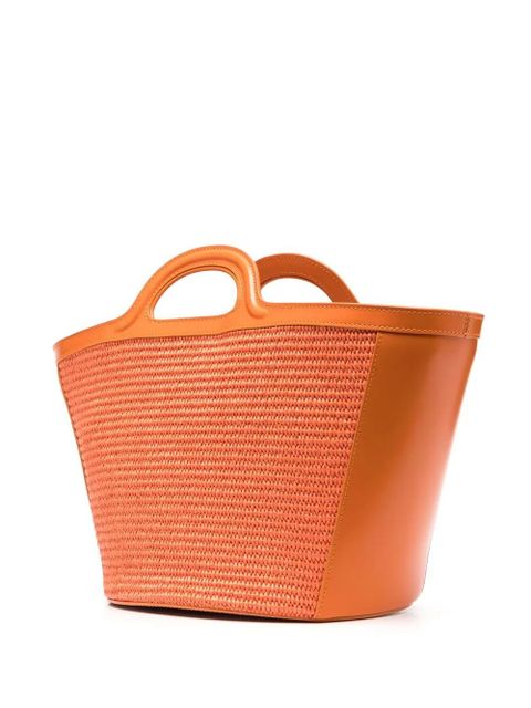 Marni Tropicalia logo-embroidered tote bag - Orange