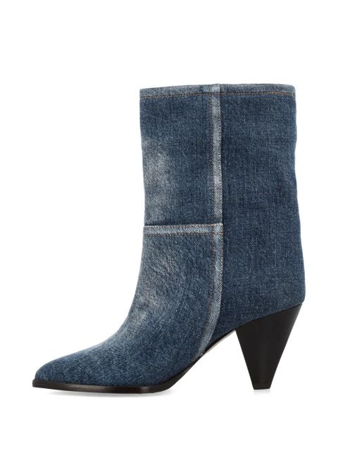 ISABEL MARANT Rouxa 75mm denim boots - Blue