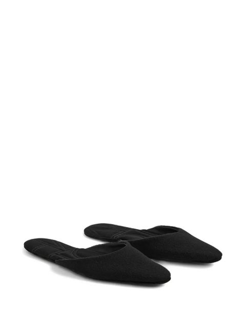 TOTEME wool slippers - Black
